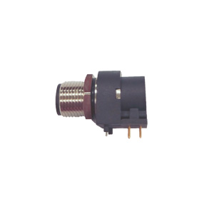WATERPROOF M12*1.0 (M) M12-4P-A CODED MALE R/A DIP CONNECTOR