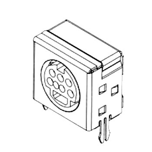 MD121A-7-SMT GEO-PORT MINI-DIN / SLIM & SMT TYPE / FULL SHIELD